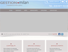 Tablet Screenshot of gestionmilan.com